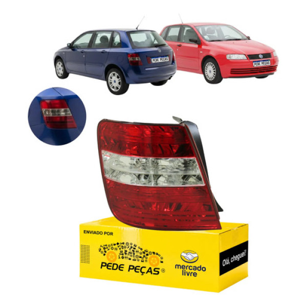 Lanterna Traseira Fiat Stilo 2002 03 04 05 06 2007 Le Esquerdo/motorista Vermelho Cristal