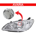 Farol Esquerdo Honda Civic 2004 2005 2006 Cromado C/avaria Esquerdo/motorista