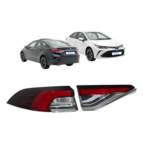 Par Lanterna Traseira Corolla 2020 2021 22 23 24 A 2026 L.e Esquerdo/motorista Vermelho