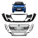 Kit Parachoque Peugeot 208 2020 2021 2022 2023 24 Com Drl Preto/cromado