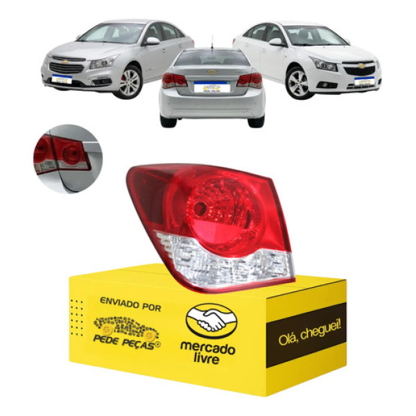 Lanterna Sinaleira Canto Cruze Sedan 2012 A 2016 Nova L.e Esquerdo/motorista Vermelho