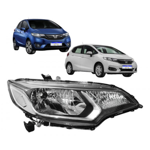 Farol Honda Fit 2015 2016 2017 2018 2019 2020 2021 Novo L.d