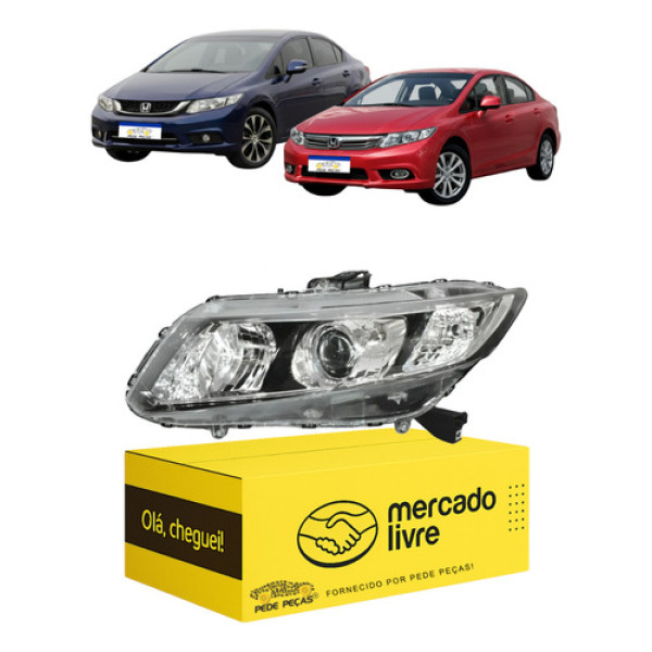 Farol Honda Civic G9 2012 2013 2014 2015 2016 Novo