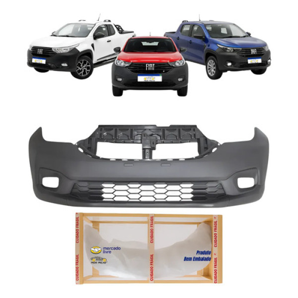 Parachoque Fiat Strada Endurance 2021 22 23 24 A 2026 Novo Preto Texturizado