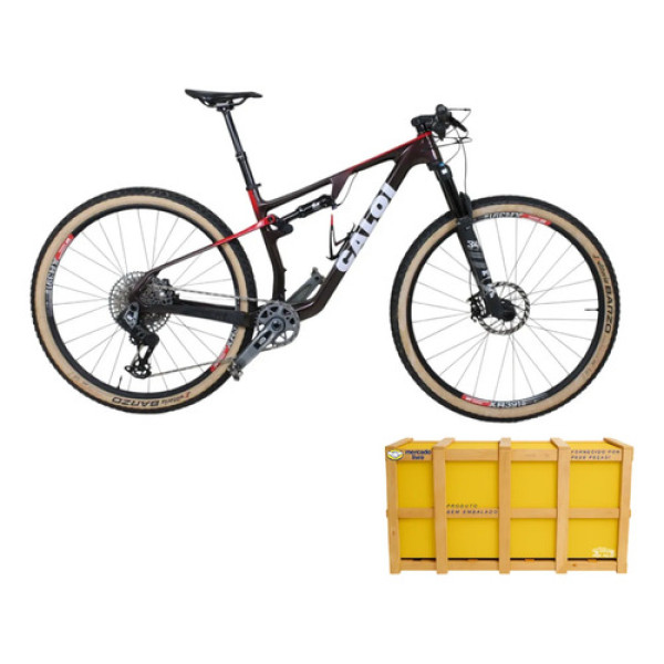 Bicicleta Caloi Elite Carbon Fs Racing 2025 Usada Vermelho/preto 17  
