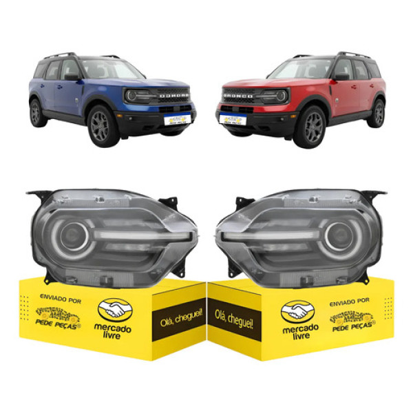 Par Farol Sinaleira Ford Bronco 2021 2022 2023 24 2025 Novo Ambos Lados