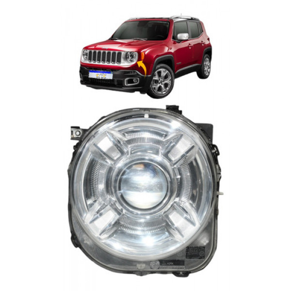 Farol Jeep Renegade Limited C/ Xenon 2016 2017 2018 Le Orig