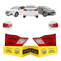 Par Sinaleira Traseira Tampa Honda City 2015 2016 2017 Ambos Lados Vermelho/cristal