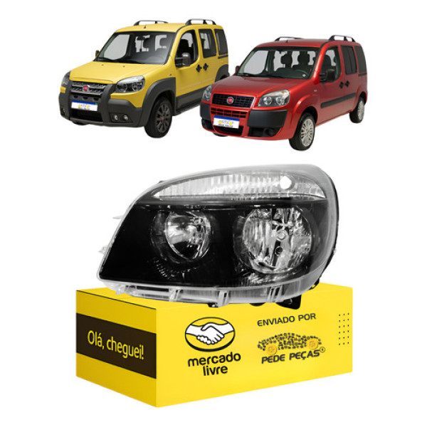 Farol Doblo 2011 2012 2013 2014 2015 16 17 18 19 20 2021 L.e Esquerdo/motorista
