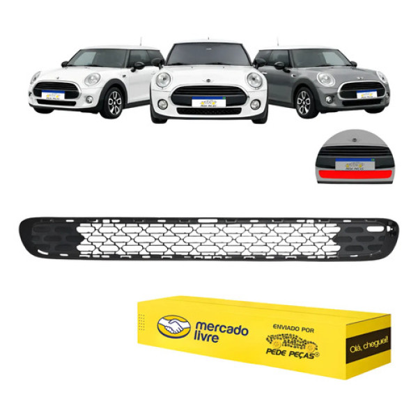 Grade Inferior Mini Cooper 1.5 F55 F56 2014 15 16 17 A 2021 Preto Fosco