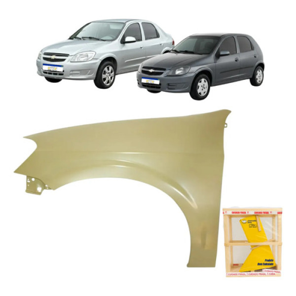 Paralama Celta Prisma 2007 2008 2009 2010 2011 A 2015 Esquerdo - Motorista