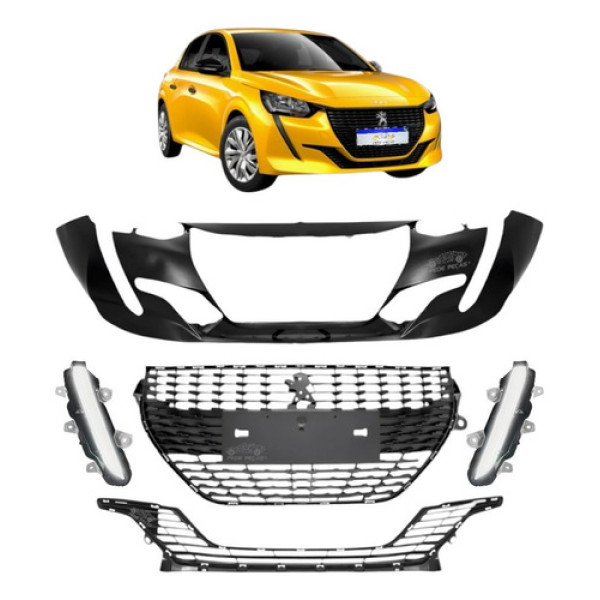 Kit Parachoque Peugeot 208 2020 2021 A 2024 Com Drl