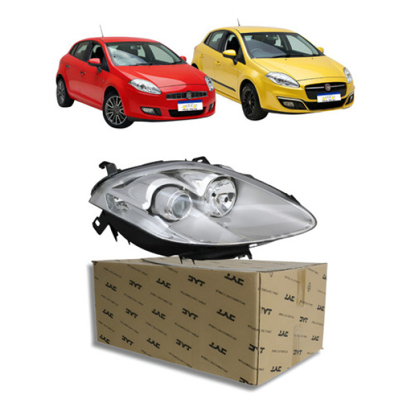 Farol Eletrico Fiat Bravo 2011 A 2016 Direito Lado Carona Direito/passageiro