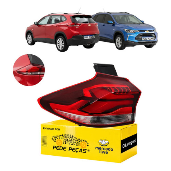 Lanterna Sinaleira Canto Gm Tracker 2020 21 A 2025 C/led Le Esquerdo/motorista Vermelho Cristal