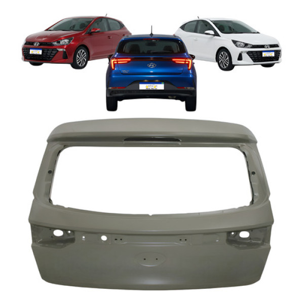 Tampa Traseira Hyundai Hb20 Hatch 2023 2024 2025 2026 Nova - Cinza