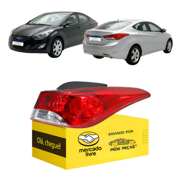 Lanterna Sinaleira Elantra 2012 2013 2014 2015 Gls Nova L.d Direito/passageiro Vermelho