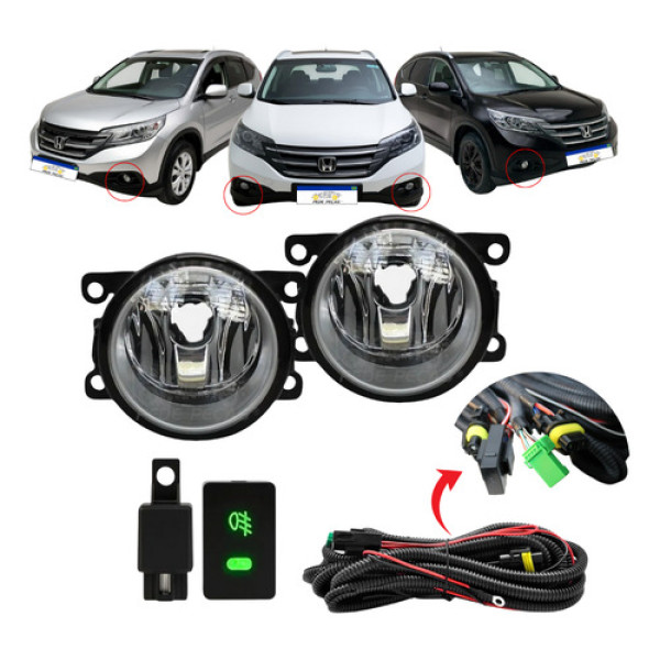 Kit Farol Milha Honda Crv 2012 2013 2014 2015 Exl Lx 