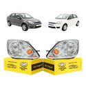 Par Farol Ford Fiesta 2003 2004 2005 2006 2007 Pisca Ambar Ambos Lados
