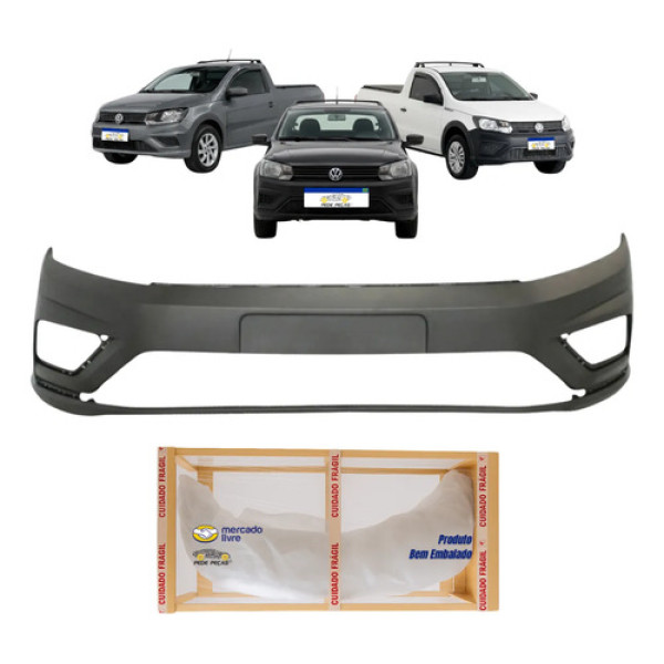 Parachoque Saveiro G7 2017 2018 2019 2020 2021 2022 2023 Preto