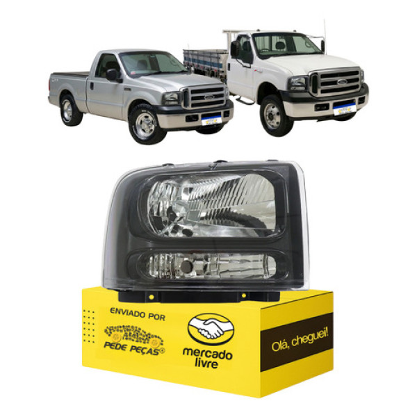 Farol F250 F350 F4000 1998 1999 2000 2001 2002 A 2019 Ld Direito/passageiro