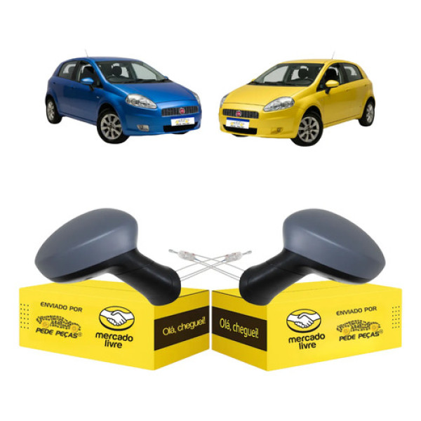 Retrovisor Fiat Punto 2008 2009 2010 A 2012 Novo Manual Par