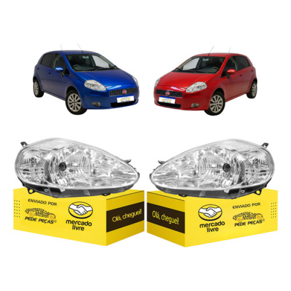 Par Farol Fiat Punto 2007 2008 2009 2010 2011 2012 Ambos Lados