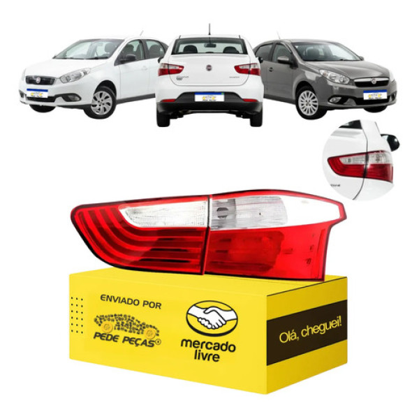 Lanterna Grand Siena 2012 2013 2014 2015 2016 A 2021 L.d Par Direito Vermelho