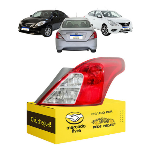 Lanterna Versa 2012 2013 2014 2015 2016 2017 18 19 2020 L.d Direito/passageiro Vermelho