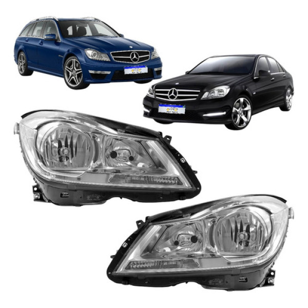 Farol Mercedes Classe C180 C200 C250 2012 2013 2014 Novo
