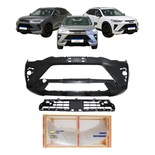 Parachoque Com Grade Gwm Haval H6 Gt 2023 2024 2025 Preto