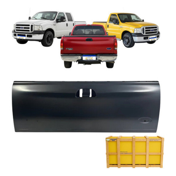 Tampa Traseira Ford F250 F350 F4000 Caçamba 1999 A 2012 Preto