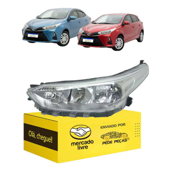 Farol Toyota Yaris 2018 2019 2020 A 2025 S/ Led Foco Duplo