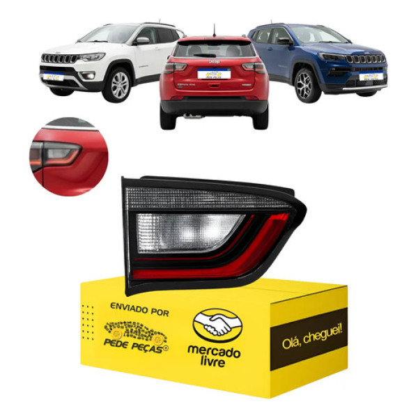 Lanterna Tampa Jeep Compass 2022 23 24 25 2026 C/led Le Esquerdo/motorista
