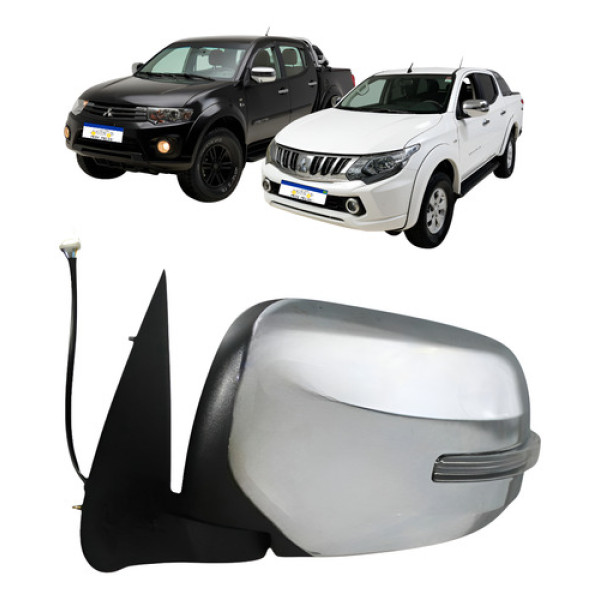 Retrovisor Esquerdo Mitsubishi Triton 2017 A 2020 Retrátil Esquerdo