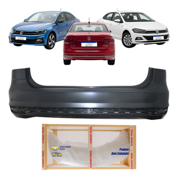Parachoque Traseiro Vw Virtus 2017 2018 2019 2020 2021 2022