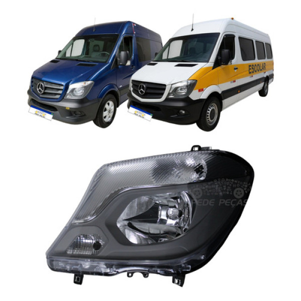 Farol Le Mercedes Sprinter 2017 2018 2019 Elétrico C/motor