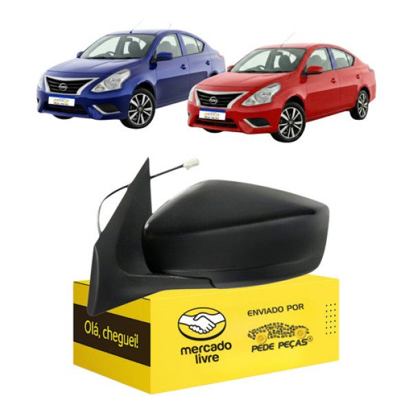 Retrovisor Elétrico Sem Pisca Versa 2016 2017 18 19 20 2021