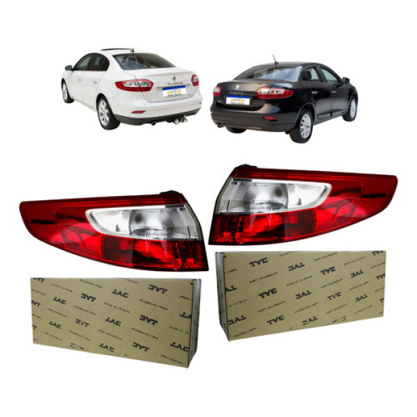 Par Lanterna Canto Renault Fluence 2011 A 2016 Sem Led Nova
