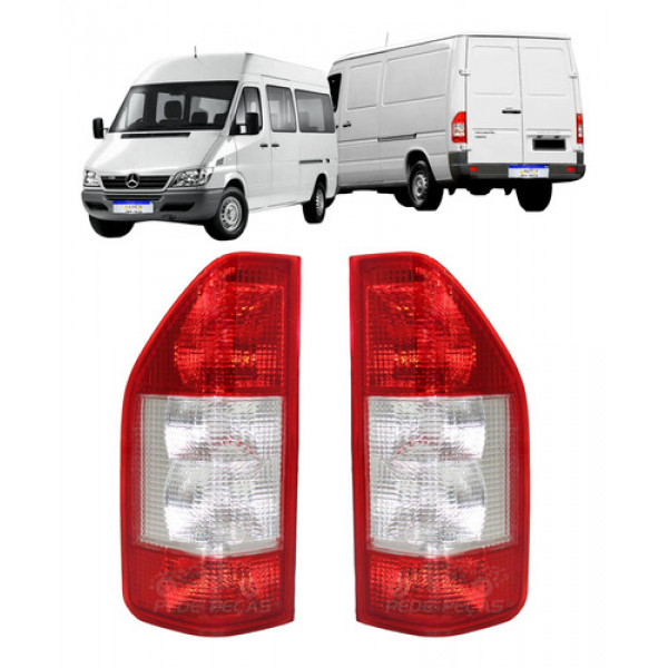 Par Lanterna Mercedes Sprinter 2003 2004 2005 2006 07 A 2010 Direito Vermelho