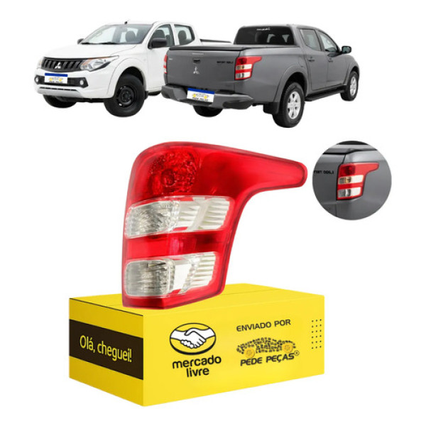 Lanterna L200 Triton Sport 2017 18 19 20 21 22 23 A 2025 Ld Direito Vermelho