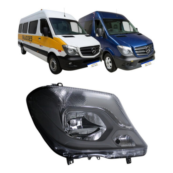 Farol Ld Mercedes Sprinter 2017 2018 2019 Elétrico C/motor