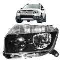 Farol Renault Duster 2012 2013 2014 2015 Mascara Negra Le