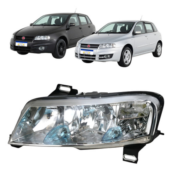 Farol Stilo 2008 2009 2010 2011 Dualogic Attractive L.e Esquerdo/motorista