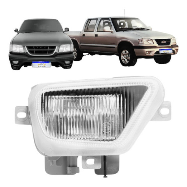 Farol Auxiliar Neblina S10 Blazer 1999 2000 Lente Vidro Ld