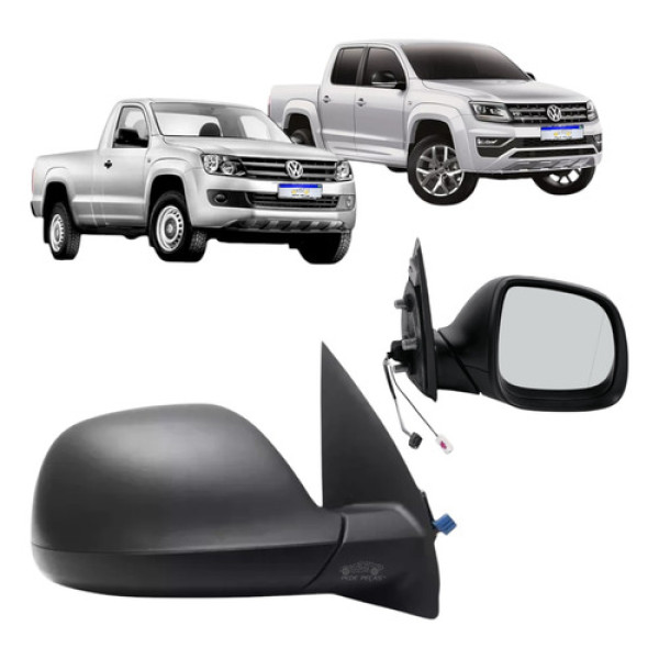 Retrovisor Volkswagen Amarok Preto 2010 A 2024 Elétrico Ld