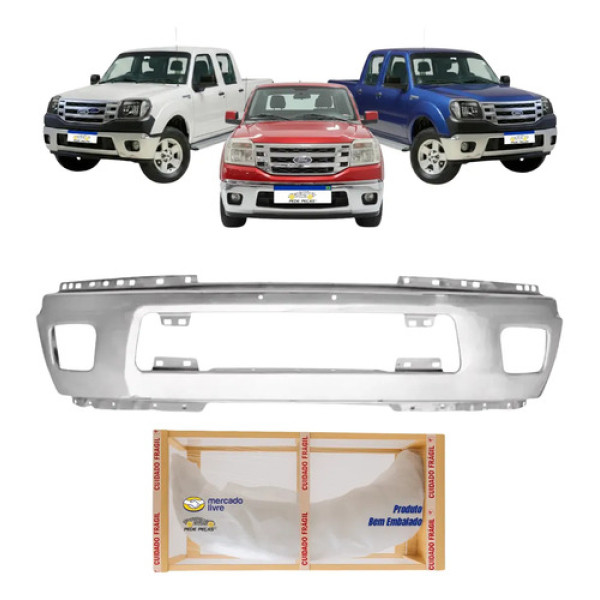 Parachoque Dianteiro Ford Ranger 2010 2011 2012 Cromado Cromado