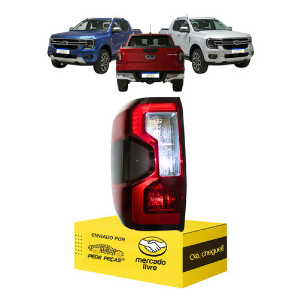 Lanterna Traseira Ford Ranger 2024 2025 2026 Full Led 8p Le Esquerdo/motorista Fumê