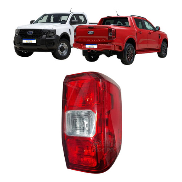 Lanterna Ld Ford Ranger 2024 A 2026 S/ Led Xls Xlt Xl Black