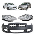 Kit Parachoque Dianteiro Farois Ld Le Fiat Bravo 2011 A 2014 Preto