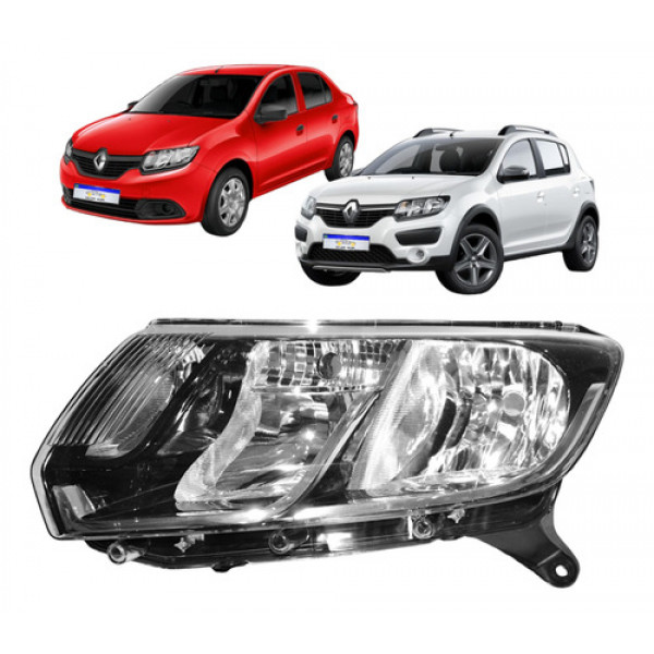 Farol Renault Sandero Logan 2015 2016 2017 2018 2019 L.e